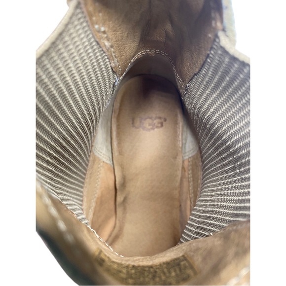 UGG Women's Tan Suede Ankle Boots - Picture 7 of 8